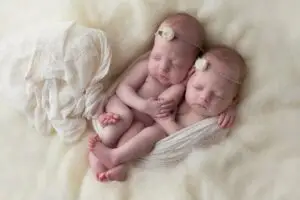 Newborn twin photography session in Cincinnati